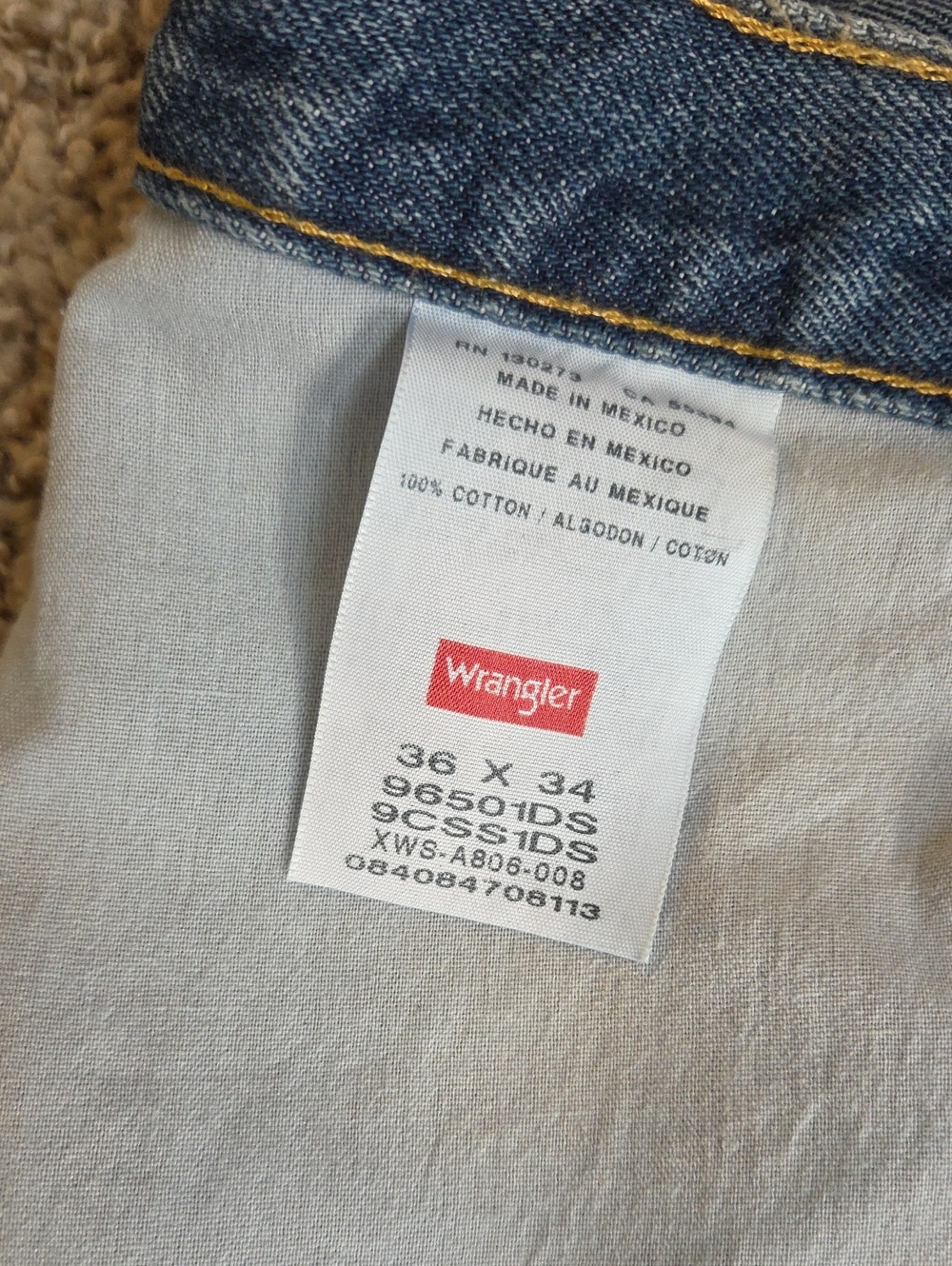 NWT Wrangler Five Star Premium Regular Fit Jeans 36x34 - Picture 8 of 8